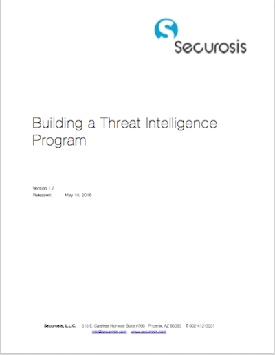 Building A Threat Intelligence Program New Paper Securosis